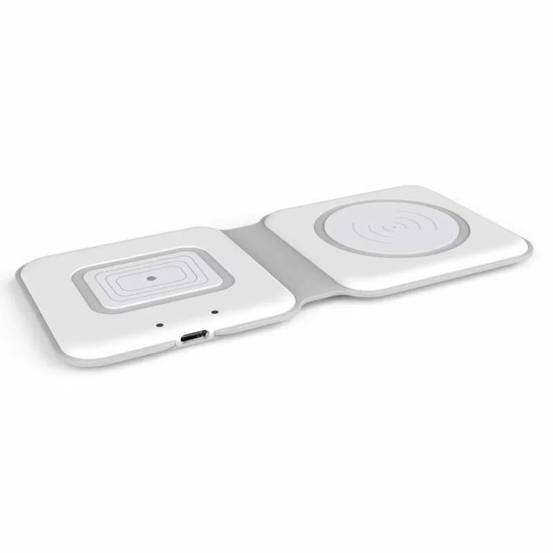 Swiss Military MagSafe MW Power Portable 2-in-1 Wireless Charger - White - شاحن